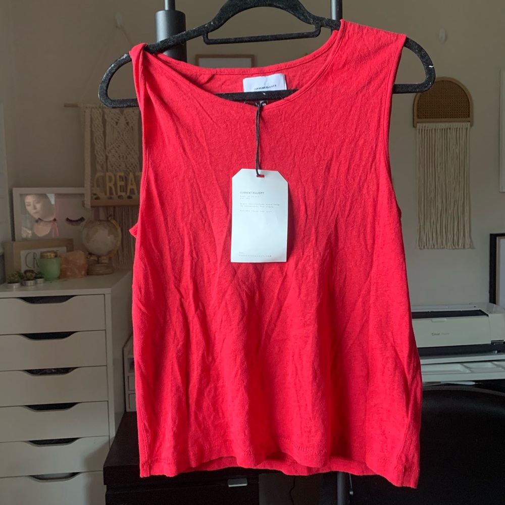 NWOT Current/Elliott Red Twisted Tank Top